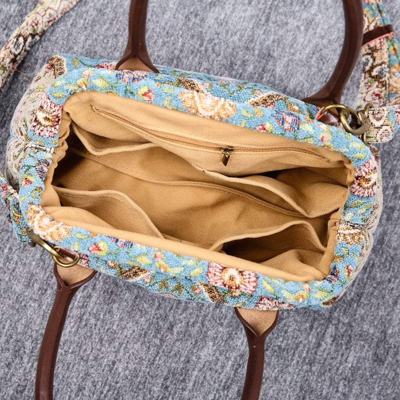 Carpet Handbag Oriental Blue