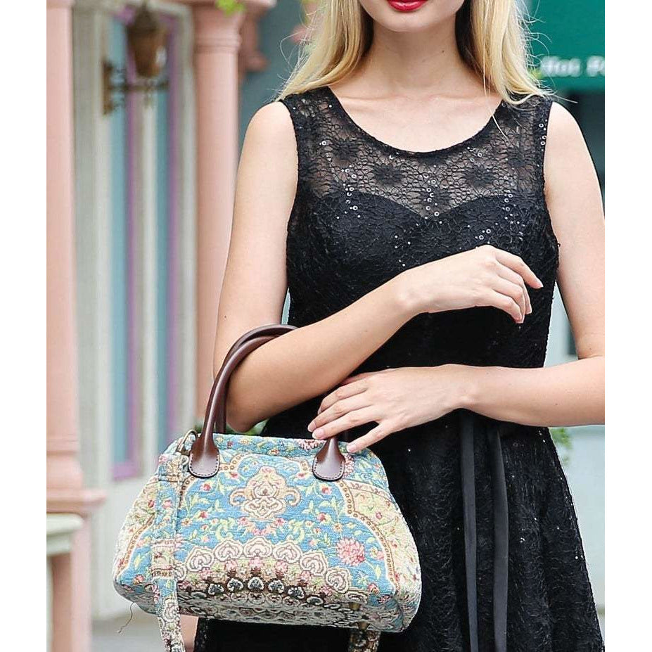 Carpet Handbag Oriental Blue