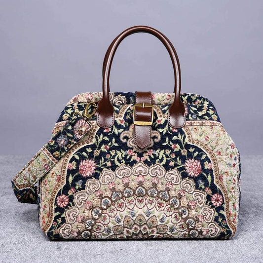 Carpet Purse Oriental Navy