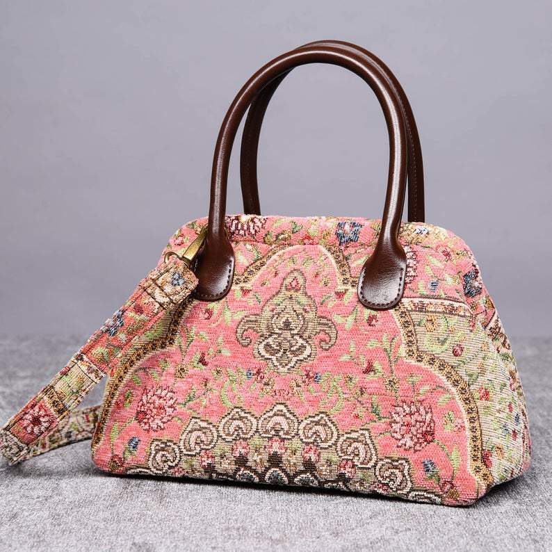 Carpet Handbag Oriental Pink