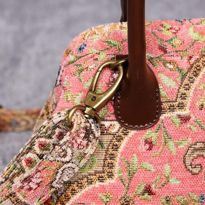 Carpet Handbag Oriental Pink