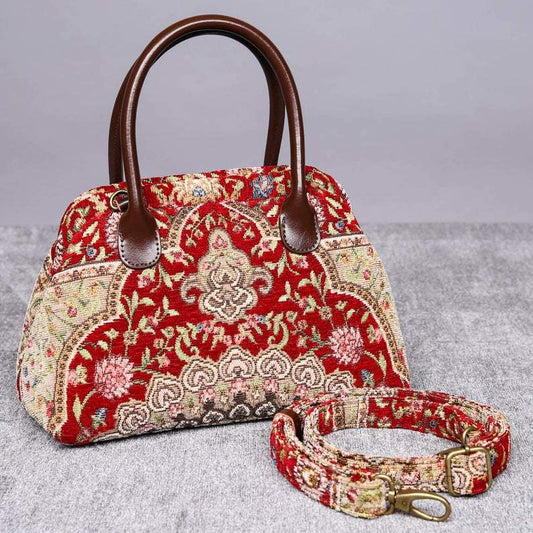 Carpet Handbag Oriental Wine