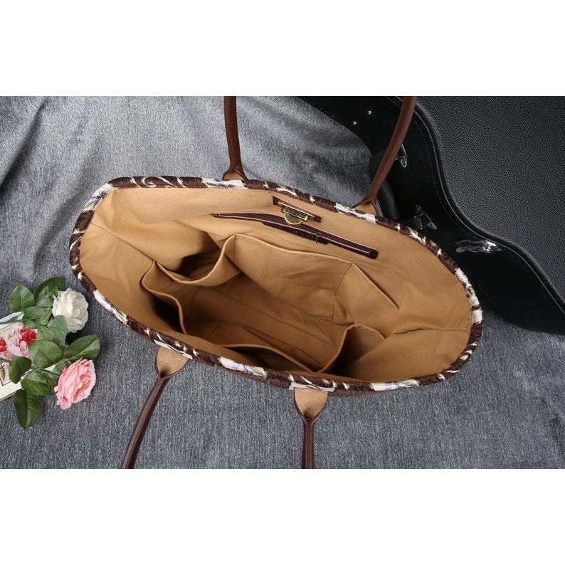 Carpet Tote Victorian Stripes Coffee