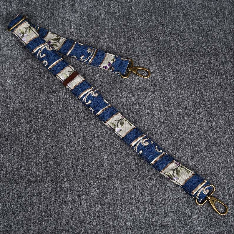 Mary Poppins Carpet Bag Victorian Stripes Navy