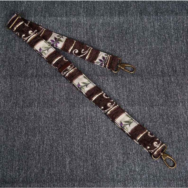 Carpet Purse Victorian Stripes Coffee