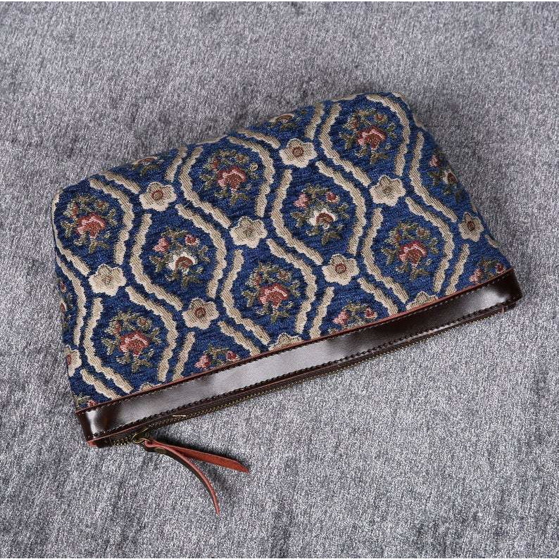 Carpet Makeup Bag Traditional Blue