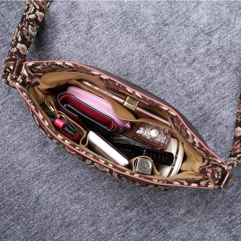 Carpet Crossbody Bag Traditional Coffee