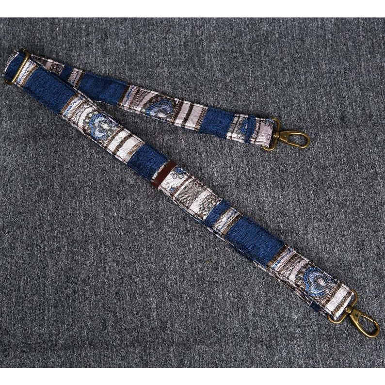 Carpet Purse Victorian Stripes Navy