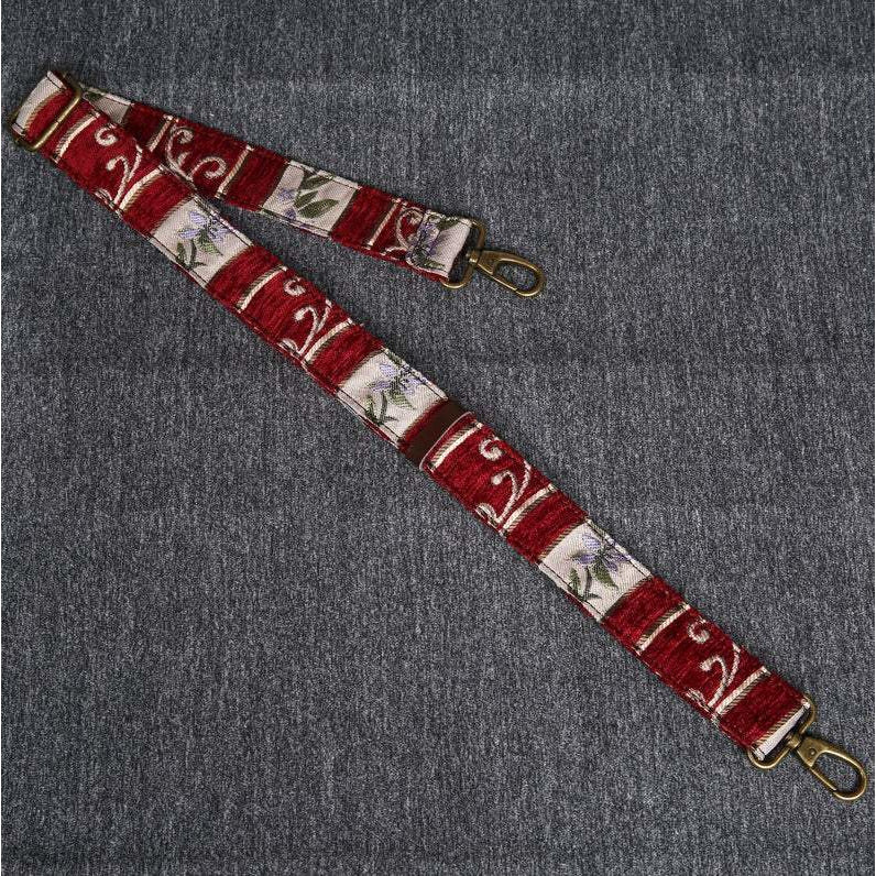 Carpet Purse Victorian Stripes Red