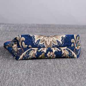 Carpet Makeup Bag<br>Floral Blue