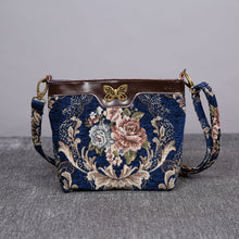 Load image into Gallery viewer, Carpet Crossbody Bag&lt;br&gt;Floral Blue
