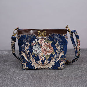 Carpet Crossbody Bag<br>Floral Blue