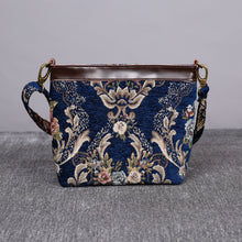 Load image into Gallery viewer, Carpet Crossbody Bag&lt;br&gt;Floral Blue
