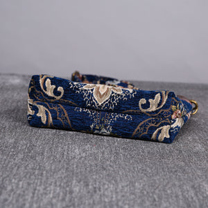 Carpet Crossbody Bag<br>Floral Blue