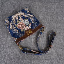 Load image into Gallery viewer, Carpet Crossbody Bag&lt;br&gt;Floral Blue
