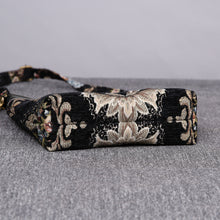 Load image into Gallery viewer, Carpet Crossbody Bag&lt;br&gt;Floral Black
