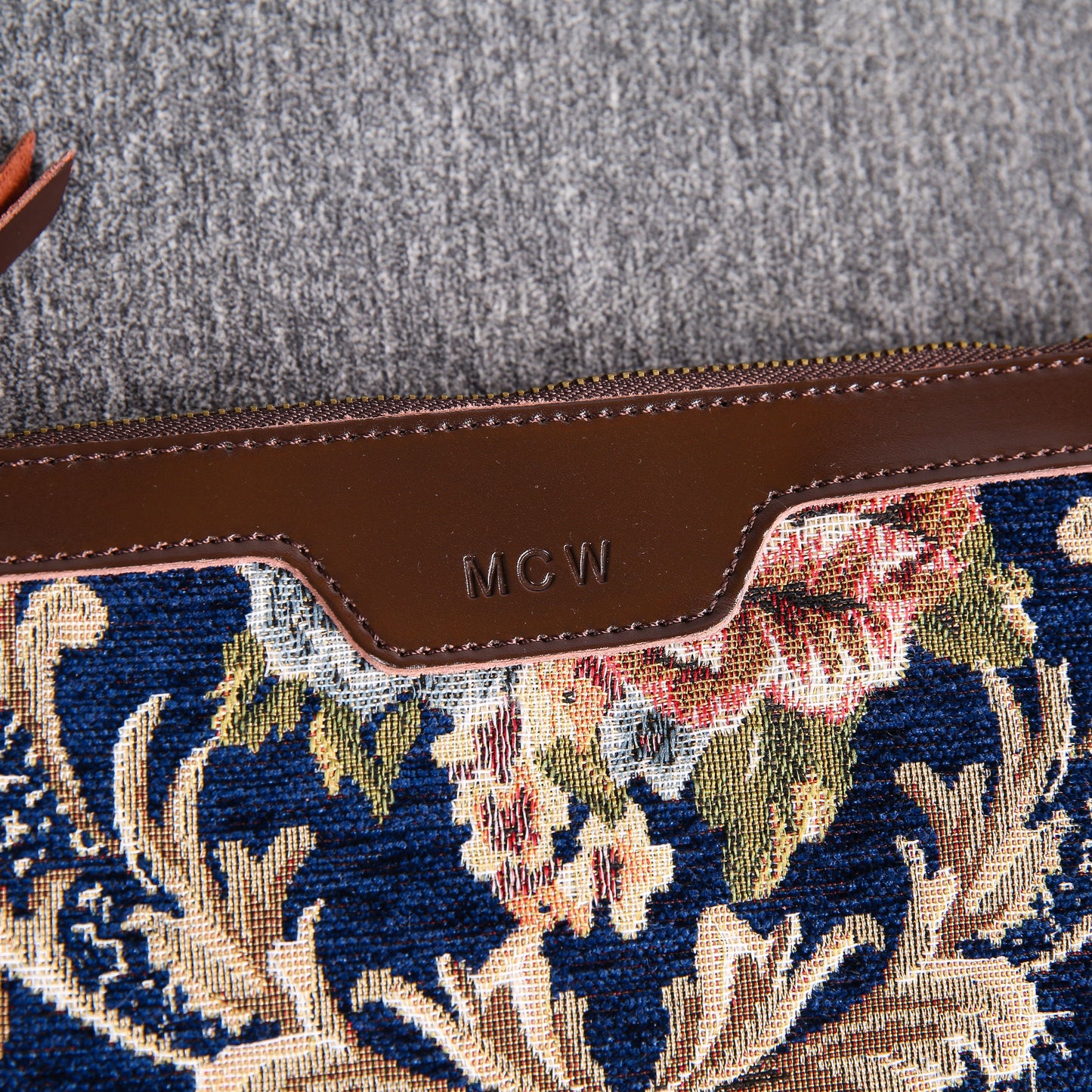 Carpet Clutch & Wristlet Floral Blue