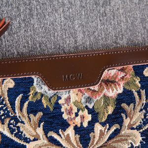 Carpet Clutch & Wristlet<br>Floral Blue