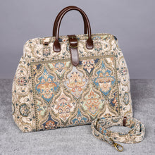 Load image into Gallery viewer, Mary Poppins Carpet Bag&lt;br&gt;Golden Age Blue
