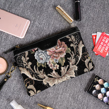 Load image into Gallery viewer, Carpet Makeup Bag&lt;br&gt;Floral Black
