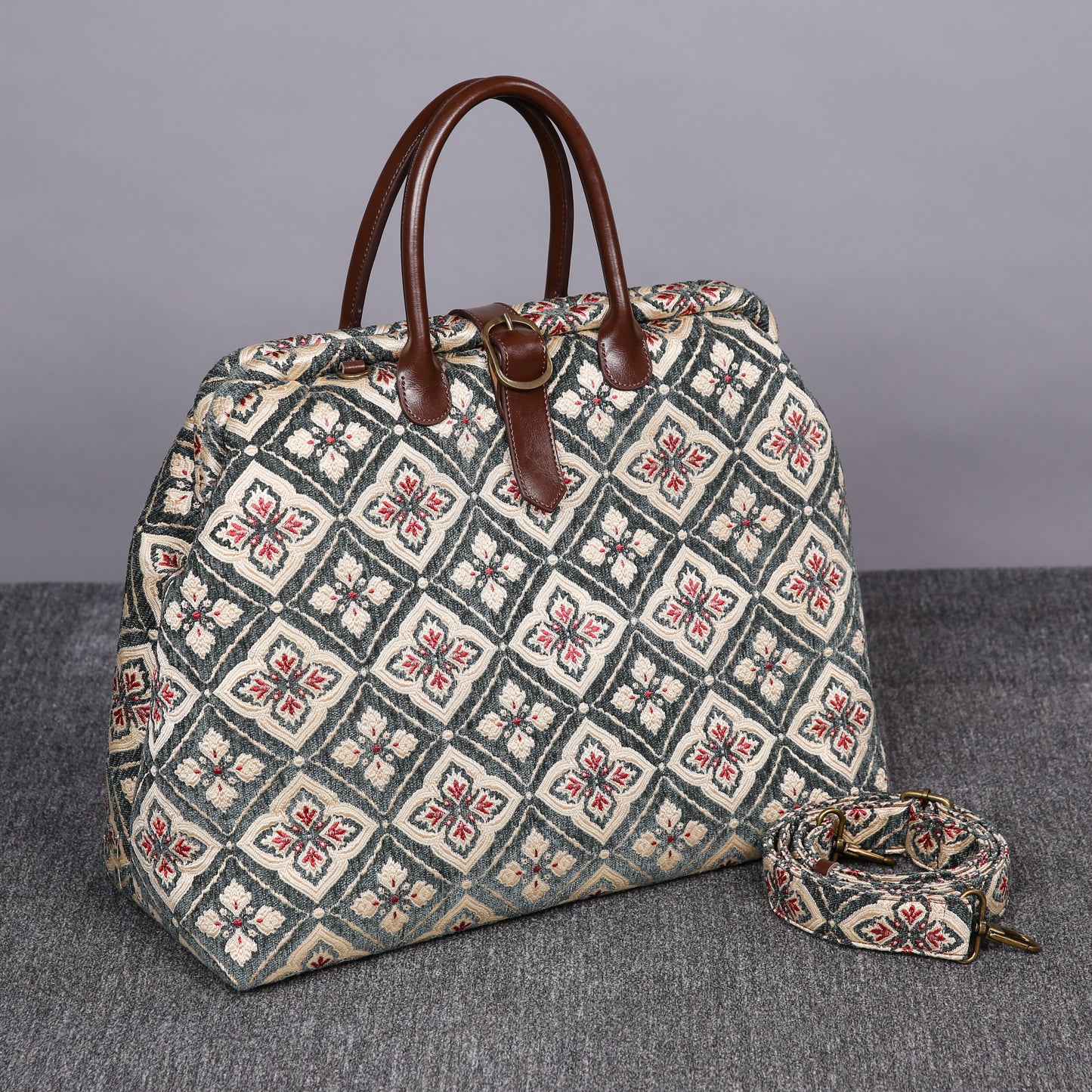 Mary Poppins Carpet Bag Ethnic Green