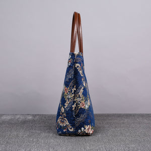 Carpet Tote<br>Floral Blue