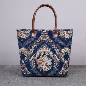 Carpet Tote<br>Floral Blue