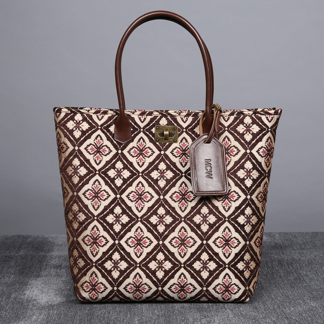 Carpet Tote<br>Ethnic Coffee