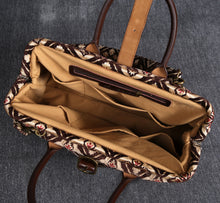 Load image into Gallery viewer, Mary Poppins Carpet Bag&lt;br&gt;Ethnic Coffee
