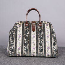 Load image into Gallery viewer, Mary Poppins Carpet Bag&lt;br&gt;Victorian Stripes Grass
