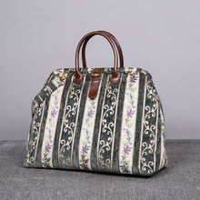 Load image into Gallery viewer, Mary Poppins Carpet Bag&lt;br&gt;Victorian Stripes Grass
