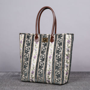 Carpet Tote<br>Victorian Stripes Grass