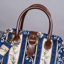 Load image into Gallery viewer, Carpet Purse&lt;br&gt;Victorian Stripes Navy
