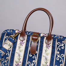 Load image into Gallery viewer, Mary Poppins Carpet Bag&lt;br&gt;Victorian Stripes Navy
