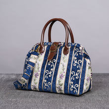 Load image into Gallery viewer, Carpet Purse&lt;br&gt;Victorian Stripes Navy
