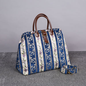 Mary Poppins Carpet Bag<br>Victorian Stripes Navy