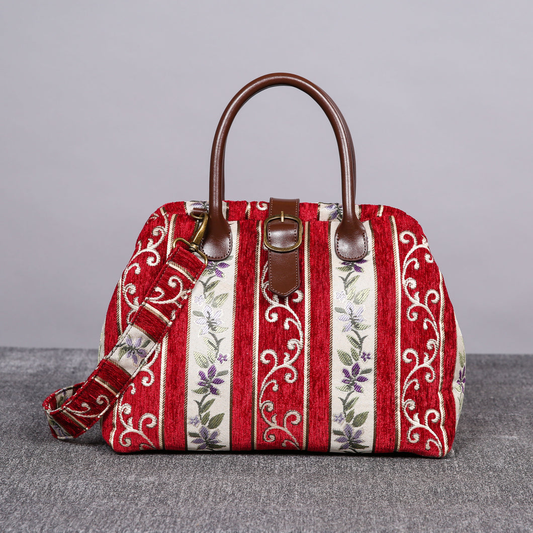 Carpet Purse<br>Victorian Stripes Red
