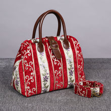Load image into Gallery viewer, Carpet Purse&lt;br&gt;Victorian Stripes Red
