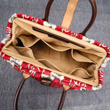 Load image into Gallery viewer, Mary Poppins Carpet Bag&lt;br&gt;Victorian Stripes Coffee
