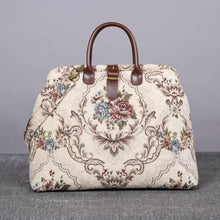 Load image into Gallery viewer, Mary Poppins Carpet Bag&lt;br&gt;Floral Cream
