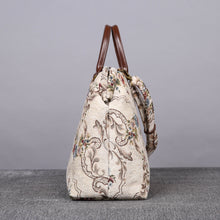 Load image into Gallery viewer, Mary Poppins Carpet Bag&lt;br&gt;Floral Cream
