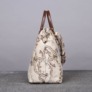 Mary Poppins Carpet Bag<br>Floral Cream