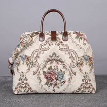 Load image into Gallery viewer, Mary Poppins Carpet Bag&lt;br&gt;Floral Cream
