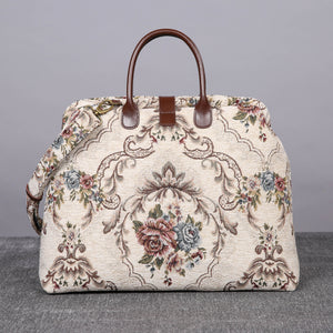 Mary Poppins Carpet Bag<br>Floral Cream