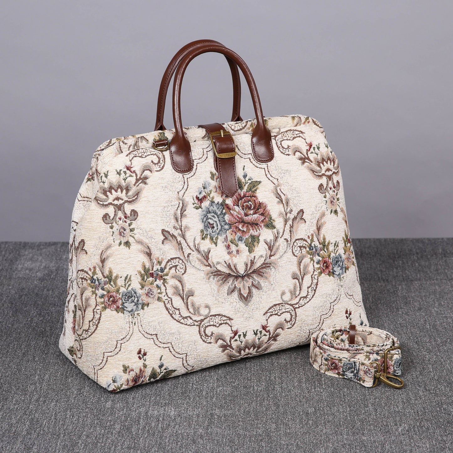 Mary Poppins Carpet Bag Floral Cream