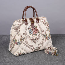Load image into Gallery viewer, Mary Poppins Carpet Bag&lt;br&gt;Floral Cream
