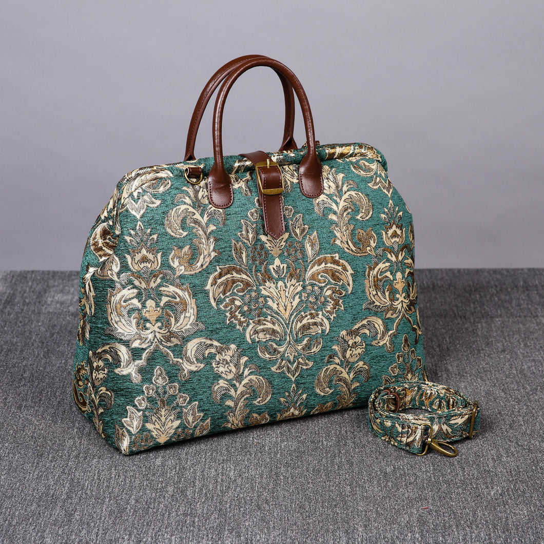 Mary Poppins Carpet Bag<br>Victorian Blossom Green/Gold