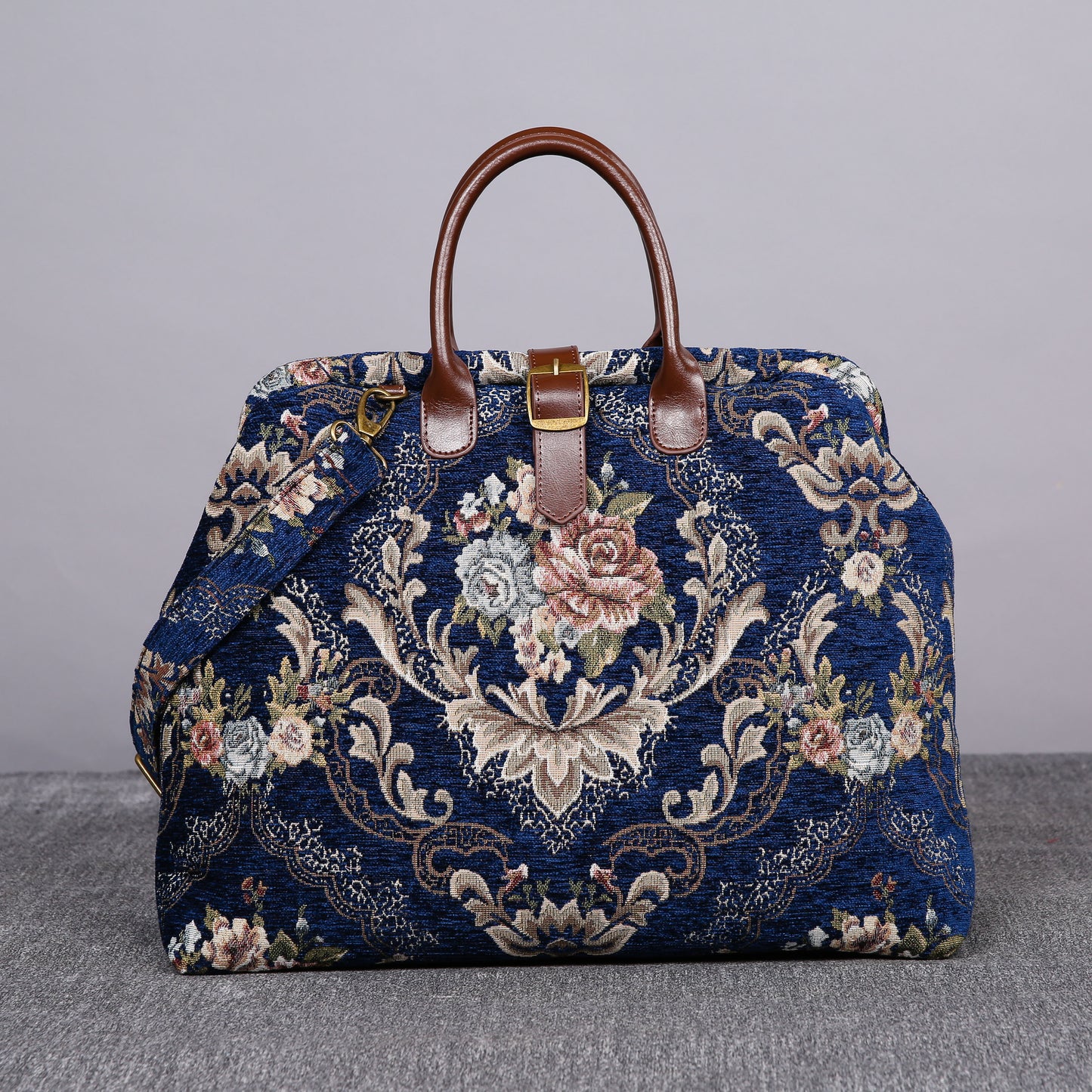 Mary Poppins Carpet Bag Floral Blue