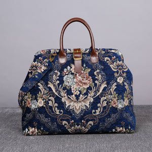Mary Poppins Carpet Bag<br>Floral Blue