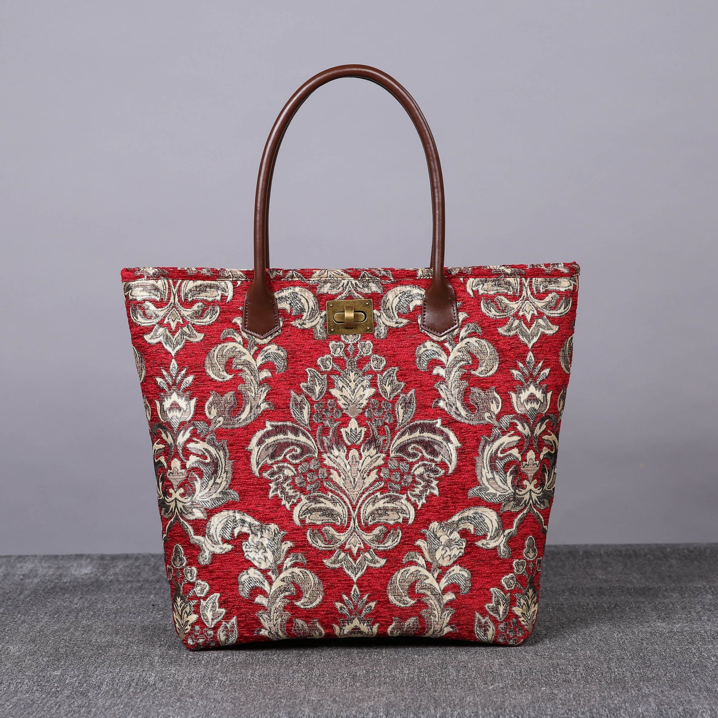 Carpet Tote Victorian Blossom Red/Gold